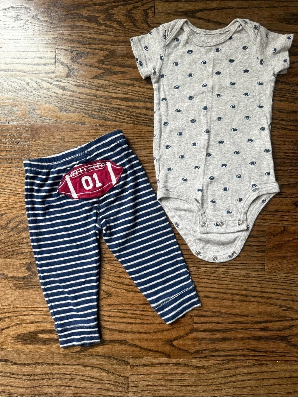Ralph Lauren & Carter’s Baby Boy Footed Pajama Bundle Sweatshirt Pants 9 Months